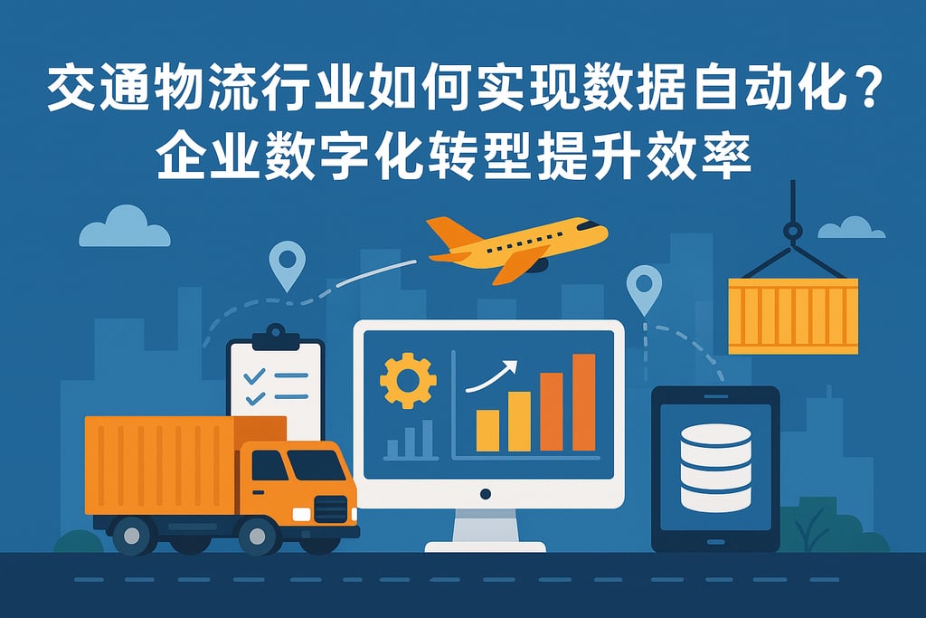 交通物流行业如何实现数据自动化？企业数字化转型提升效率。