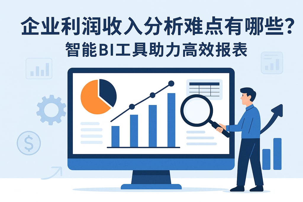 企业利润收入分析难点有哪些？智能BI工具助力高效报表