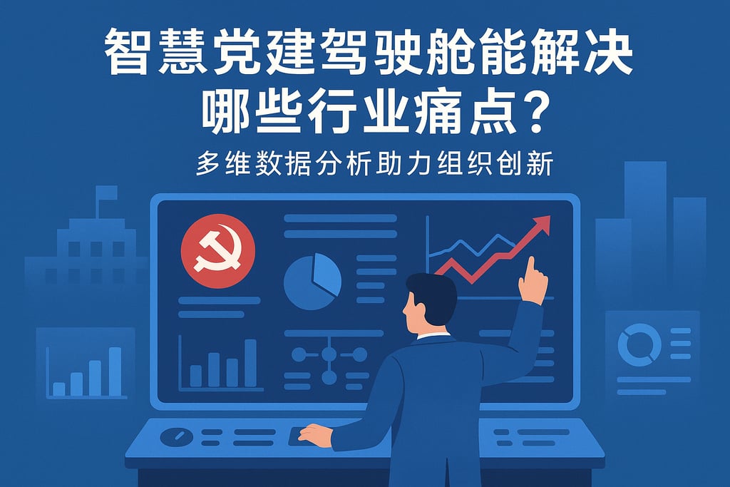 智慧党建驾驶舱能解决哪些行业痛点？多维数据分析助力组织创新