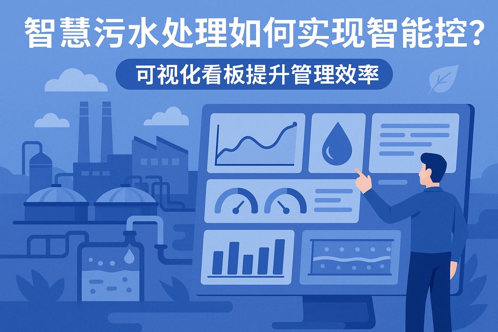 智慧污水处理如何实现智能监控？可视化看板提升管理效率
