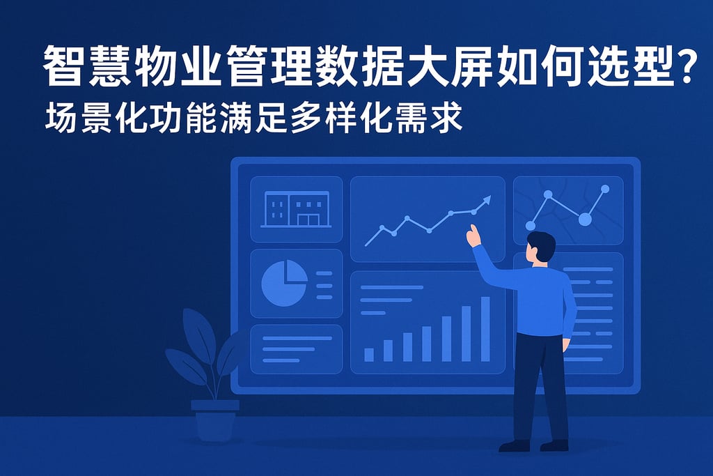 智慧物业管理数据大屏如何选型？场景化功能满足多样化需求