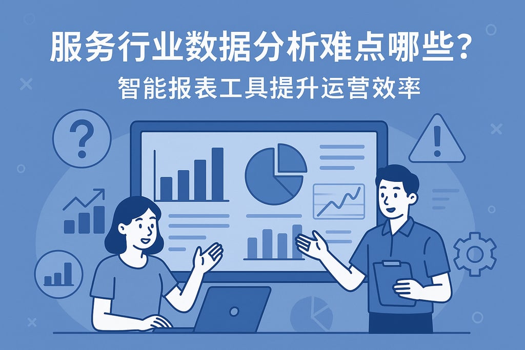 服务行业数据分析难点有哪些？智能报表工具提升运营效率