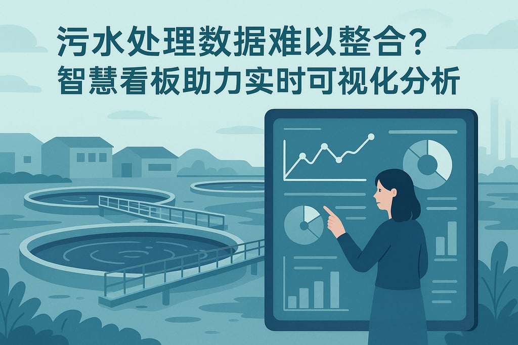 污水处理数据难以整合吗？智慧看板助力实时可视化分析