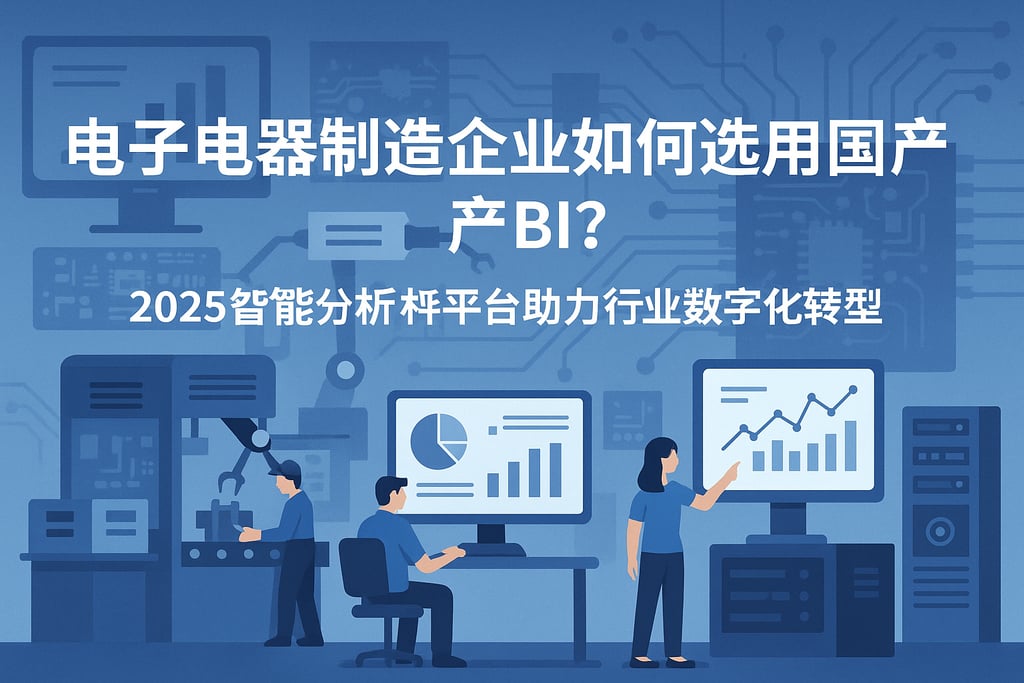 电子电器制造企业如何选用国产BI？2025智能分析平台助力行业数字化转型
