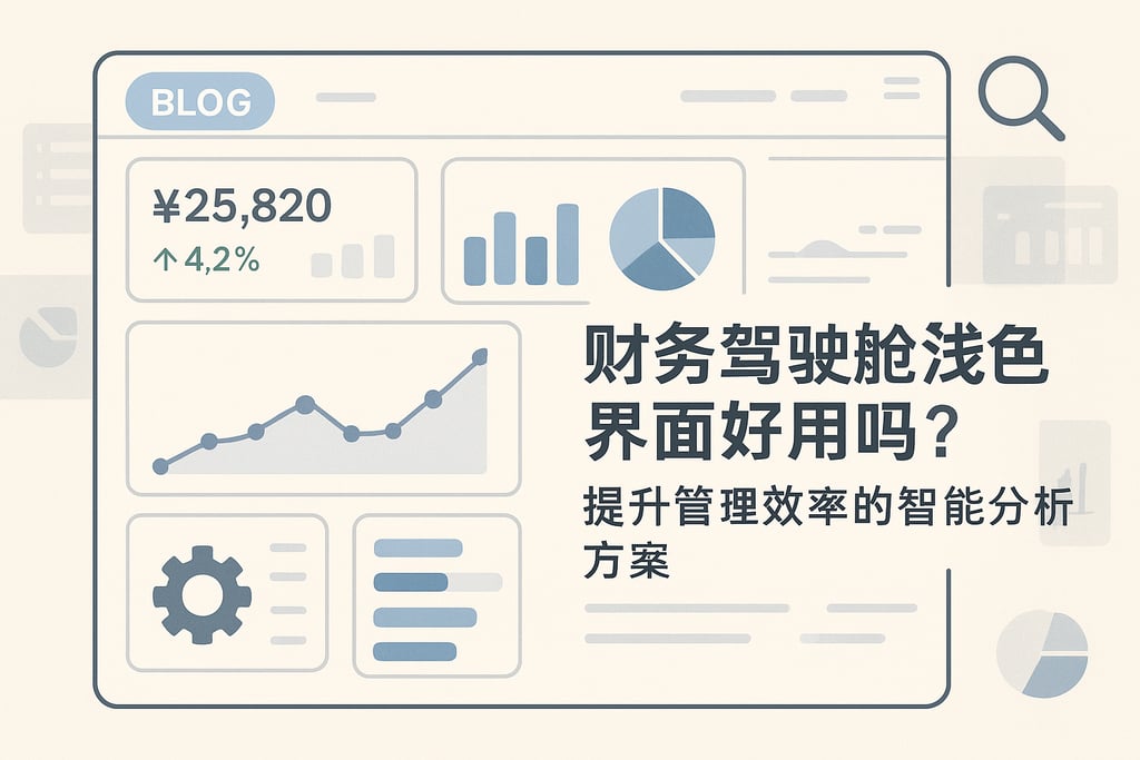 财务驾驶舱浅色界面好用吗？提升管理效率的智能分析方案