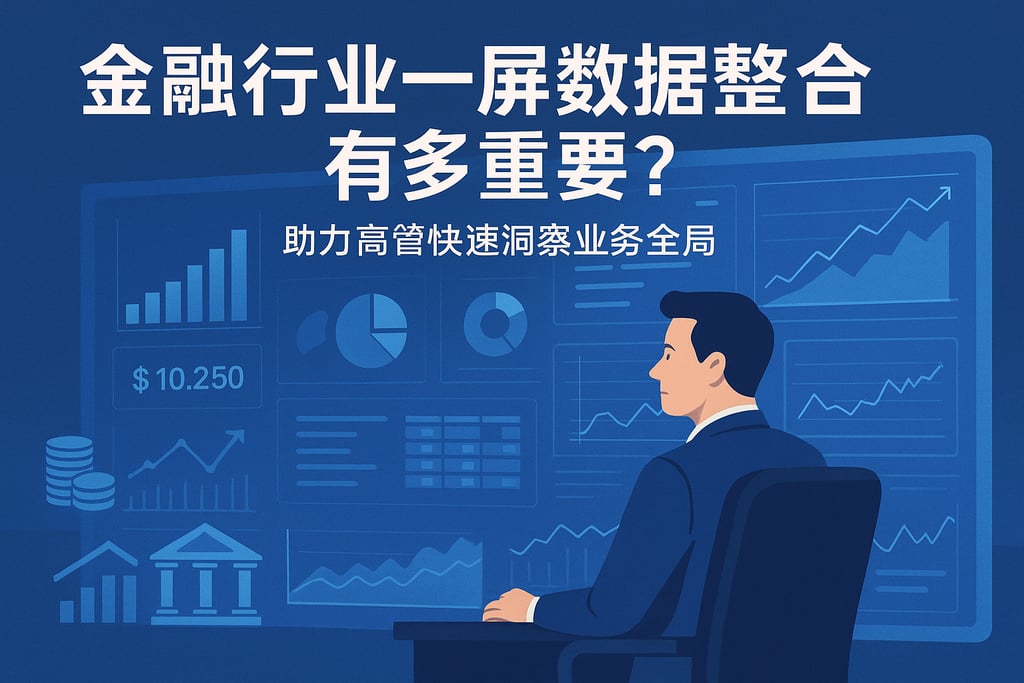 金融行业一屏数据整合有多重要？助力高管快速洞察业务全局
