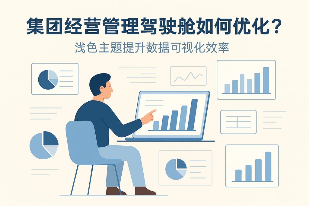 集团经营管理驾驶舱如何优化？浅色主题提升数据可视化效率