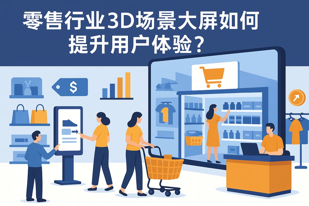 零售行业3D场景大屏如何提升用户体验？数字化展示助力销售增长