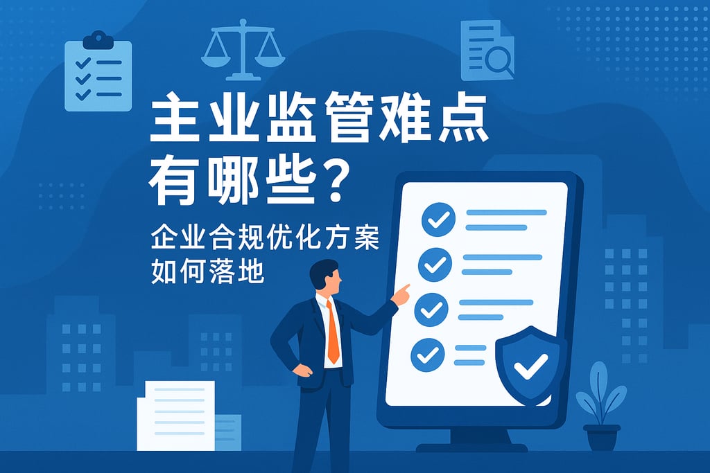 主业监管难点有哪些？企业合规优化方案如何落地