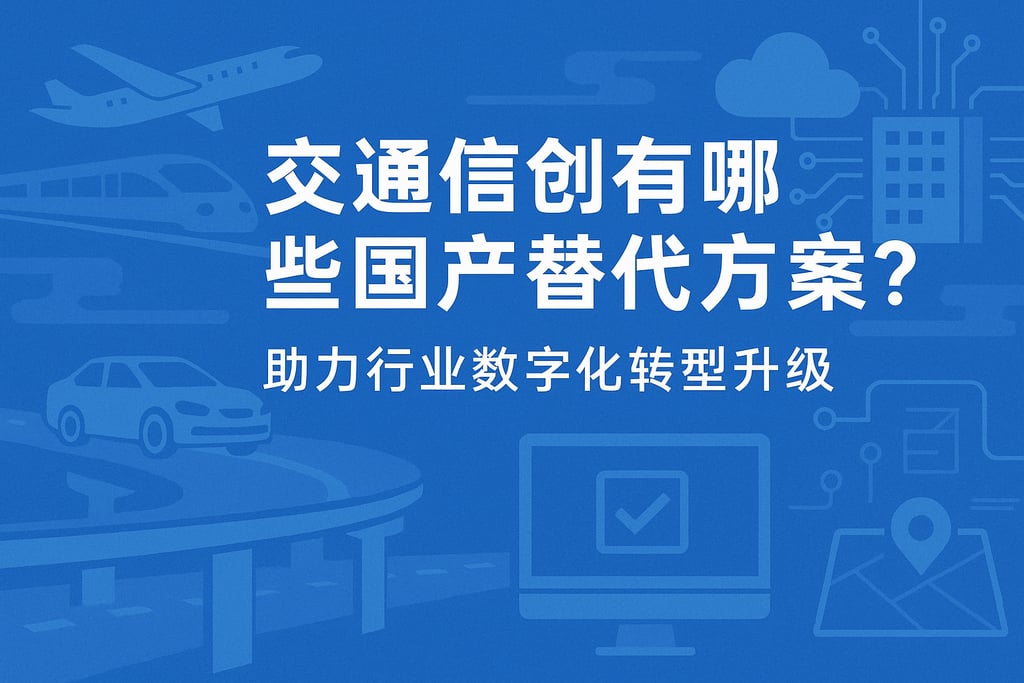 交通信创有哪些国产替代方案？助力行业数字化转型升级
