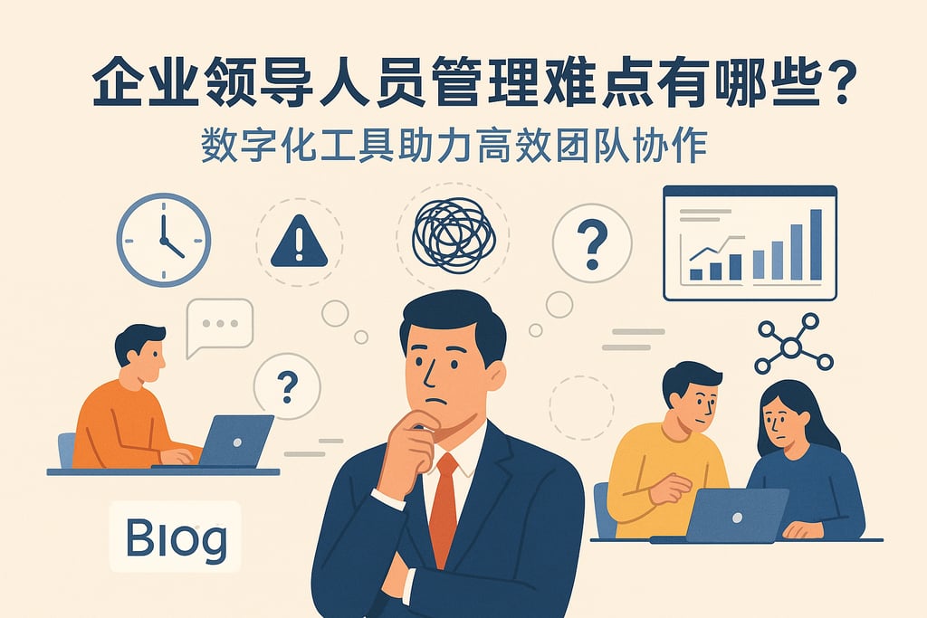 企业领导人员管理难点有哪些？数字化工具助力高效团队协作