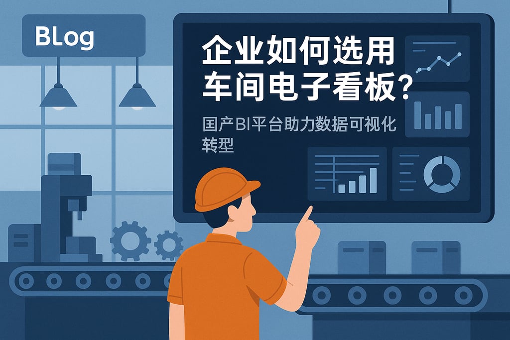 企业如何选用车间电子看板？国产BI平台助力数据可视化转型