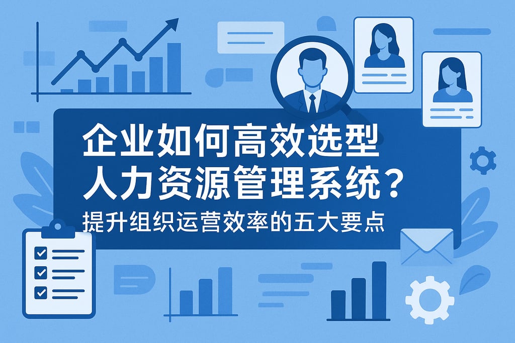 企业如何高效选型人力资源管理系统？提升组织运营效率的五大要点