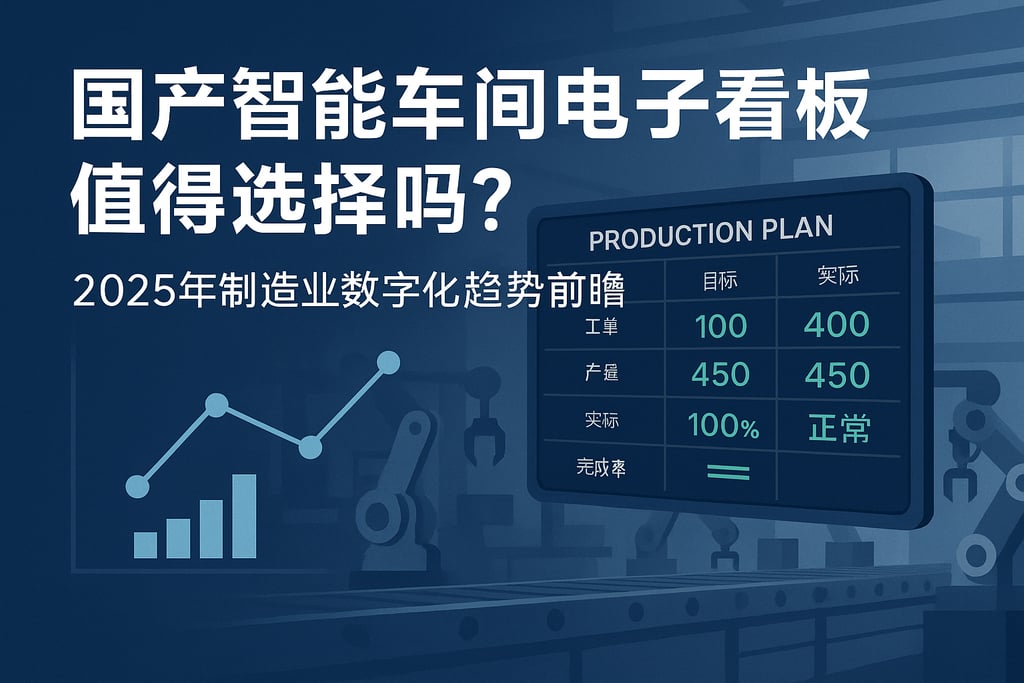 国产智能车间电子看板值得选择吗？2025年制造业数字化趋势前瞻