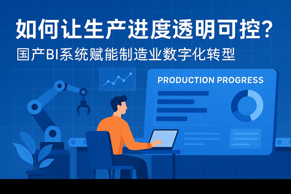 如何让生产进度透明可控？国产BI系统赋能制造业数字化转型