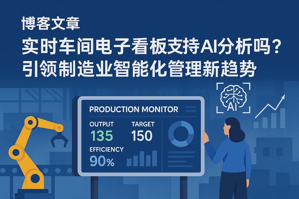 实时车间电子看板支持AI分析吗？引领制造业智能化管理新趋势