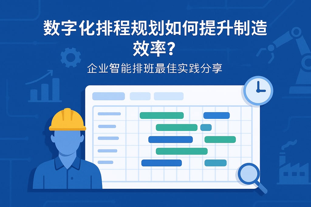 数字化排程规划如何提升制造效率？企业智能排班最佳实践分享
