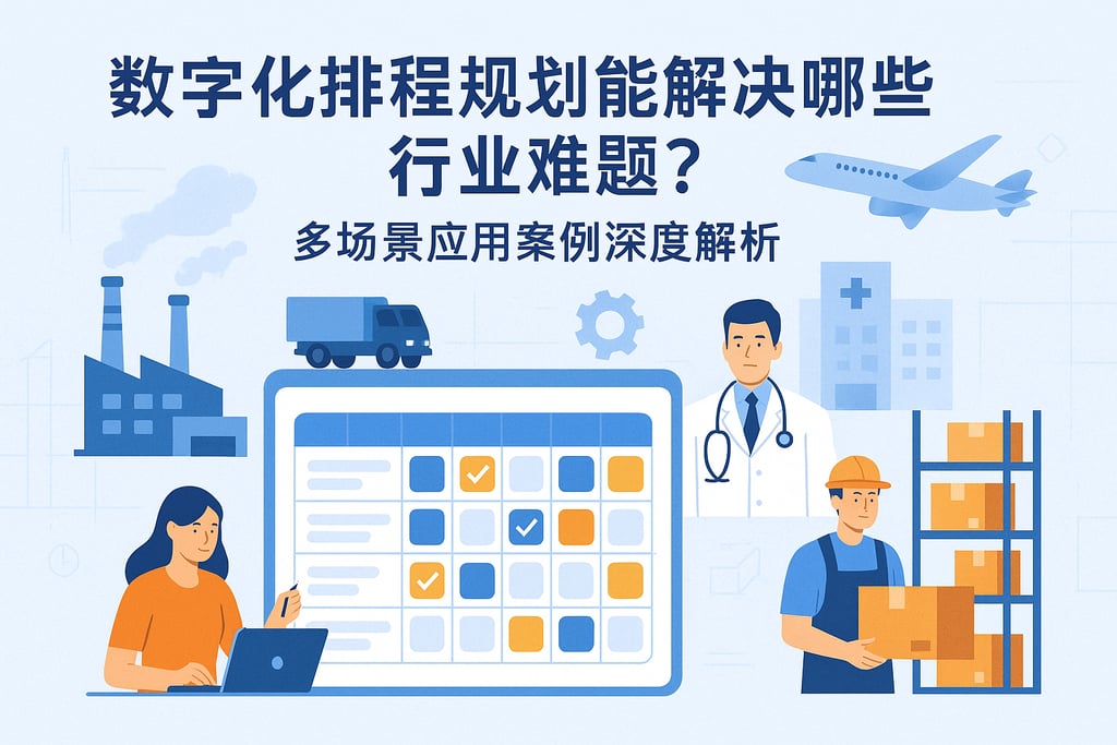 数字化排程规划能解决哪些行业难题？多场景应用案例深度解析