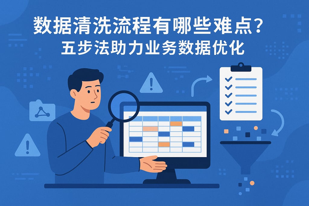 数据清洗流程有哪些难点？五步法助力业务数据优化