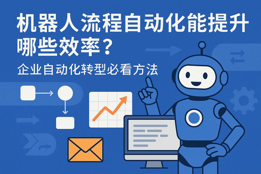 机器人流程自动化能提升哪些效率？企业自动化转型必看方法