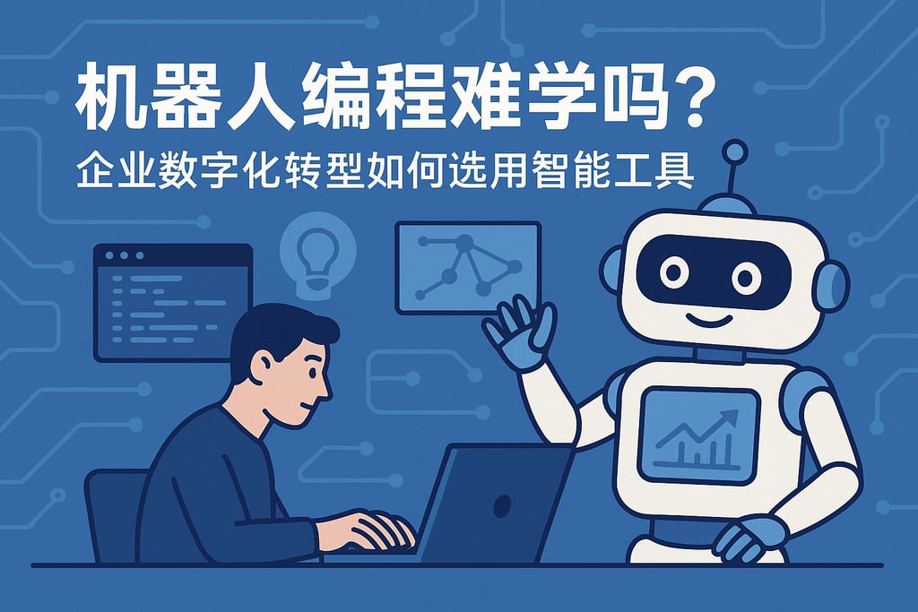 机器人编程难学吗？企业数字化转型如何选用智能工具