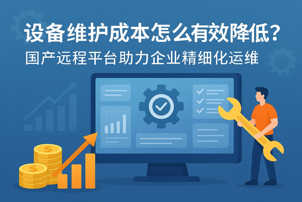 设备维护成本怎么有效降低？国产远程平台助力企业精细化运维