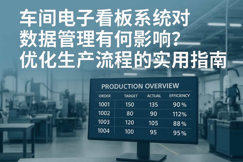 车间电子看板系统对数据管理有何影响？优化生产流程的实用指南