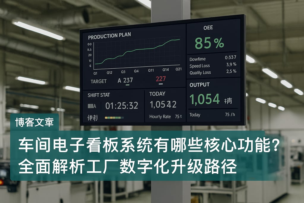 车间电子看板系统有哪些核心功能？全面解析工厂数字化升级路径