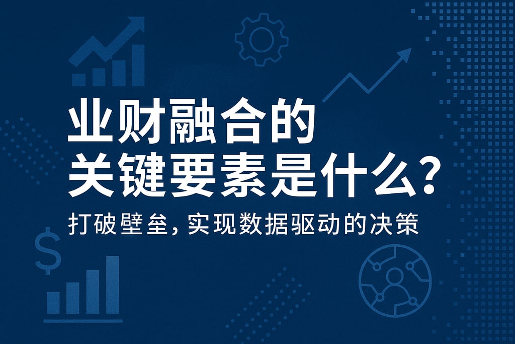 业财融合的关键要素是什么？打破壁垒，实现数据驱动的决策