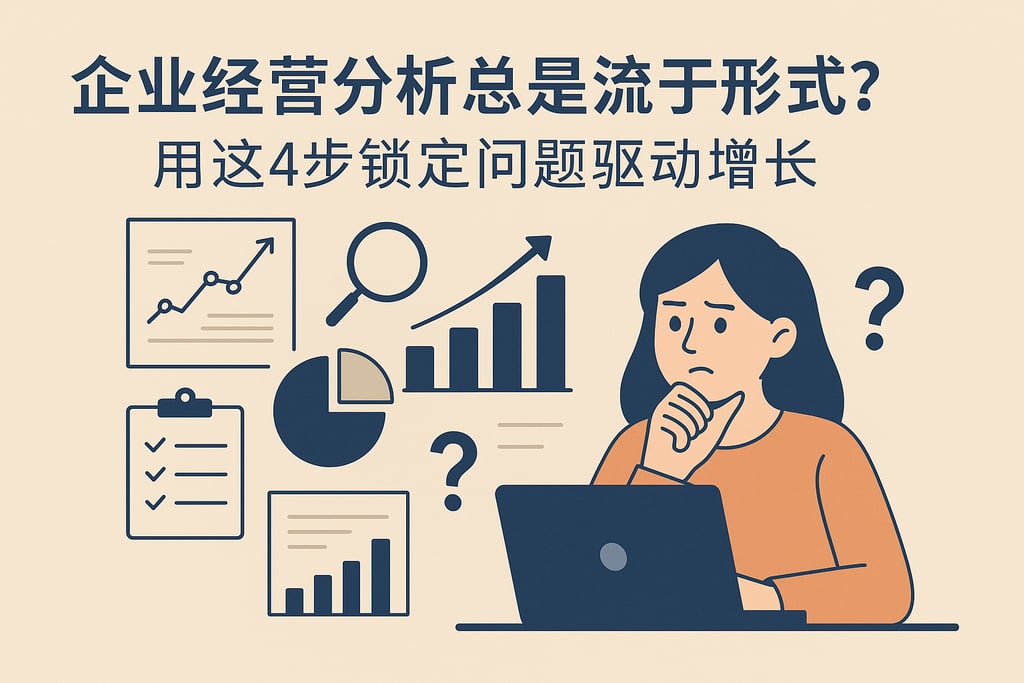 企业经营分析总是流于形式？用这4步锁定问题驱动增长