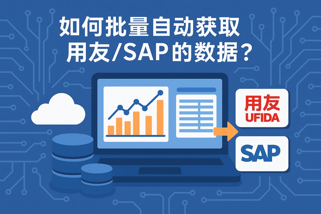 如何批量自动获取用友/SAP的数据？
