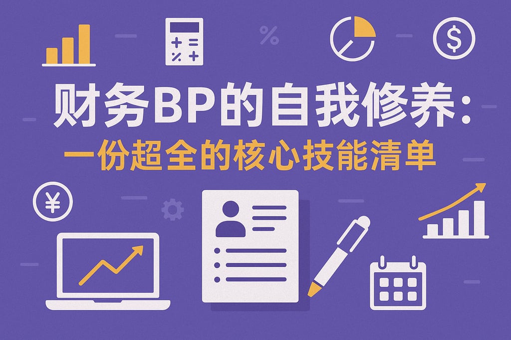 财务BP的自我修养：一份超全的核心技能清单