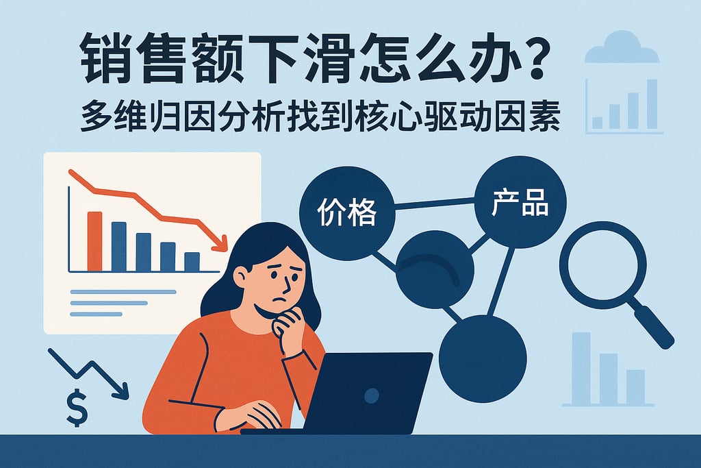 销售额下滑怎么办？用多维归因分析找到核心驱动因素