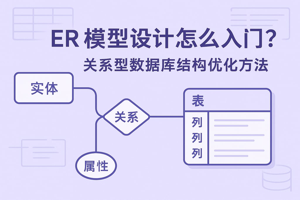 ER模型设计怎么入门？关系型数据库结构优化方法