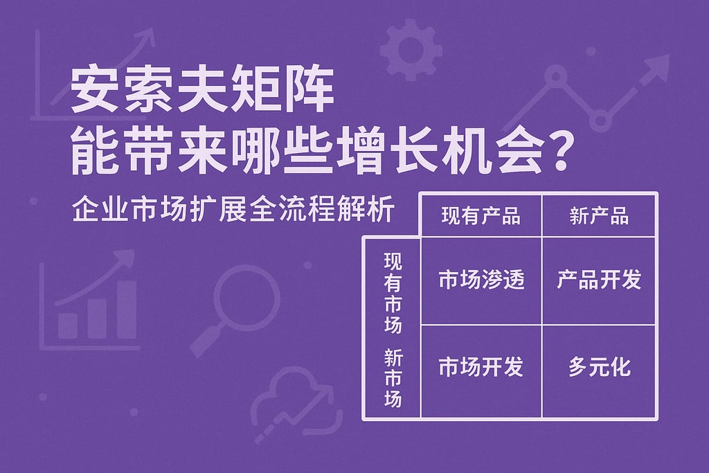 安索夫矩阵能带来哪些增长机会？企业市场扩展全流程解析
