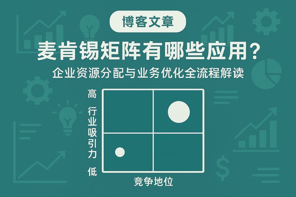 麦肯锡矩阵有哪些应用？企业资源分配与业务优化全流程解读