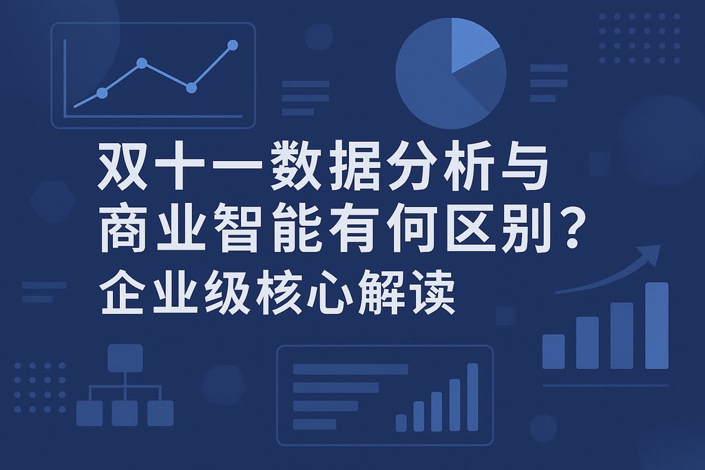 双十一数据分析与商业智能有何区别？企业级核心解读