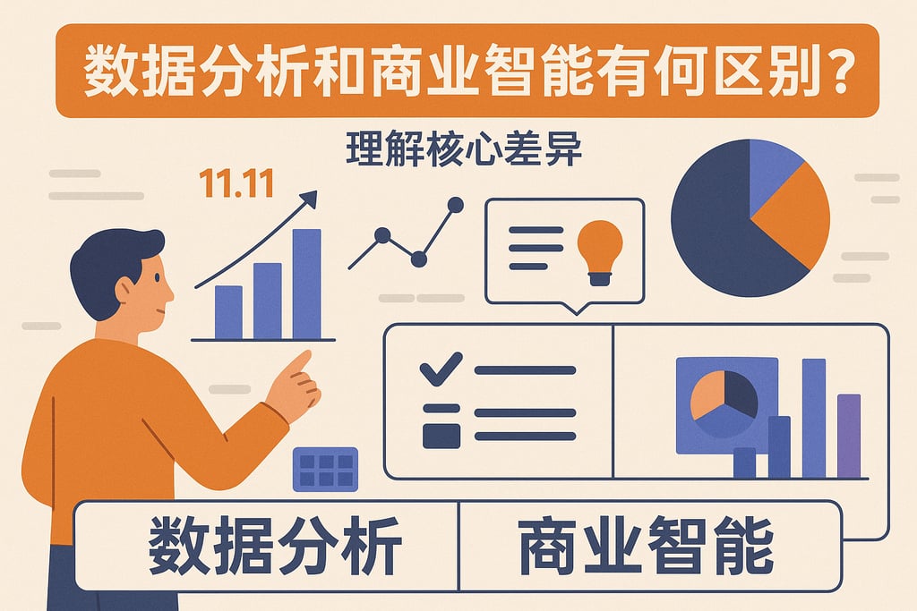双十一数据分析和商业智能有何区别？理解核心差异