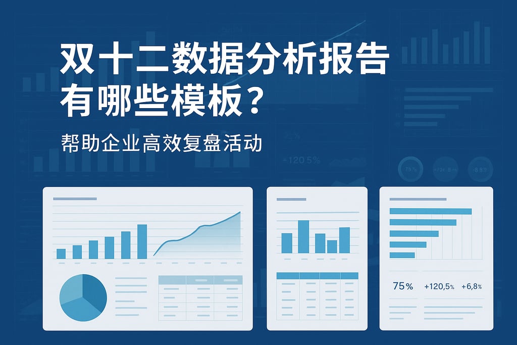 双十二数据分析报告有哪些模板？帮助企业高效复盘活动