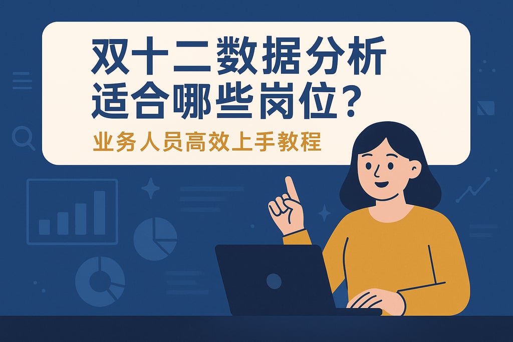 双十二数据分析适合哪些岗位？业务人员高效上手教程