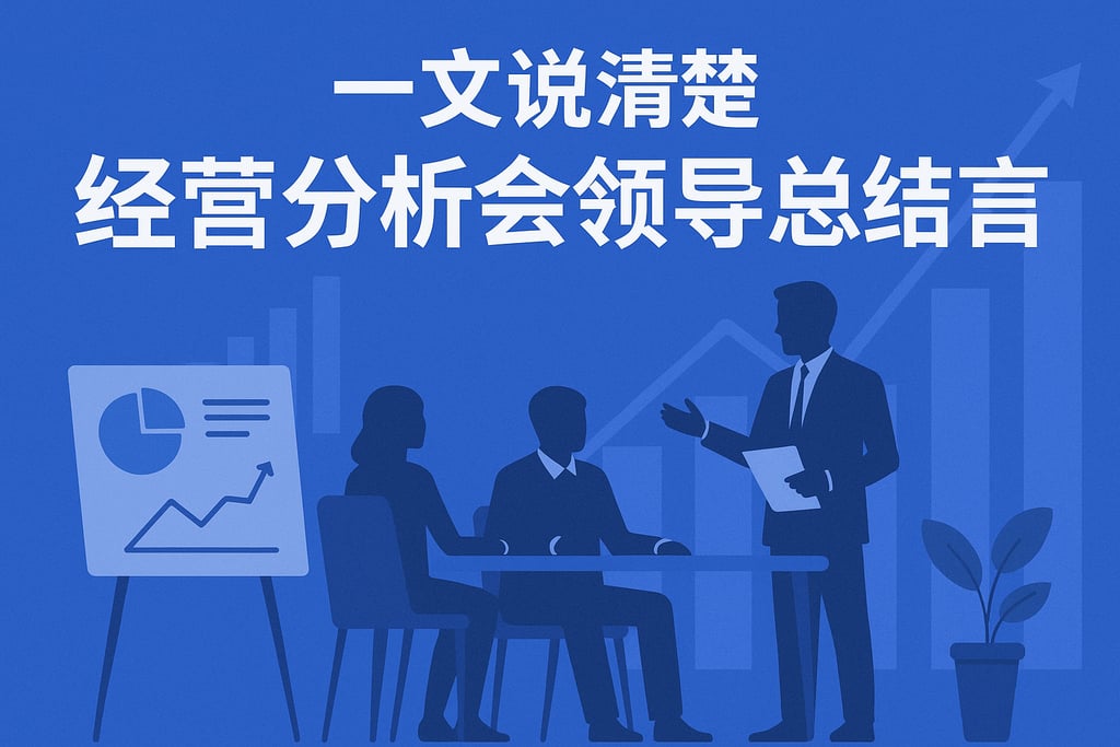 一文说清楚经营分析会领导总结发言