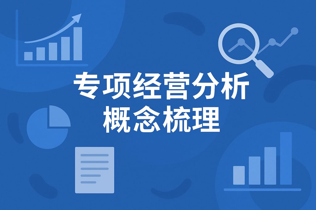 专项经营分析概念梳理