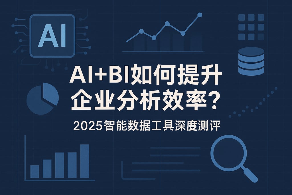 AI+BI如何提升企业分析效率？2025智能数据工具深度测评