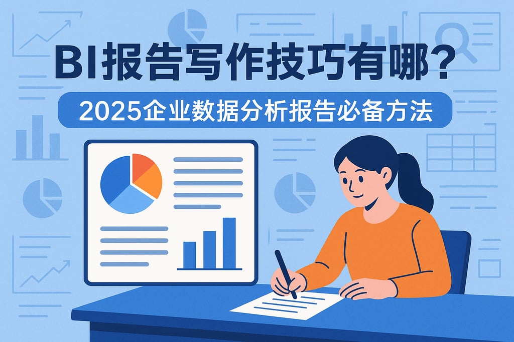 BI报告写作技巧有哪些？2025企业数据分析报告必备方法