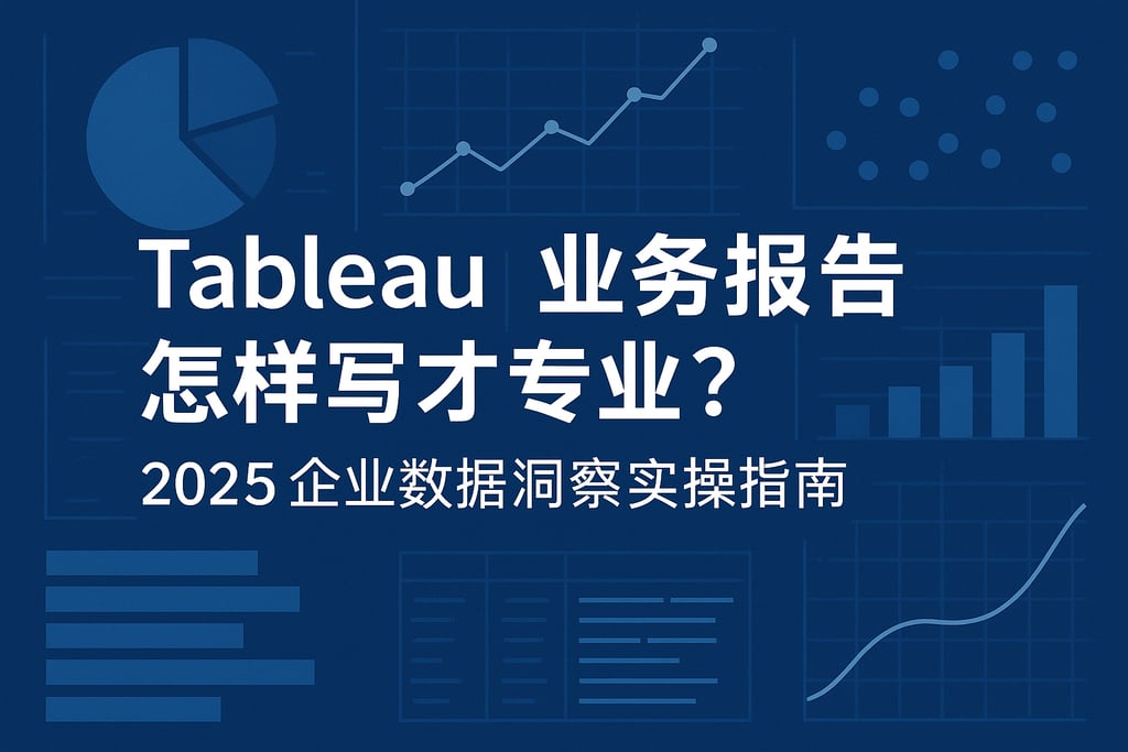 Tableau业务报告怎样写才专业？2025企业数据洞察实操指南