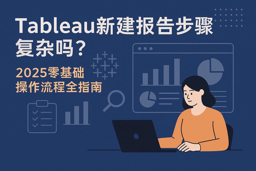 Tableau新建报告步骤复杂吗？2025零基础操作流程全指南