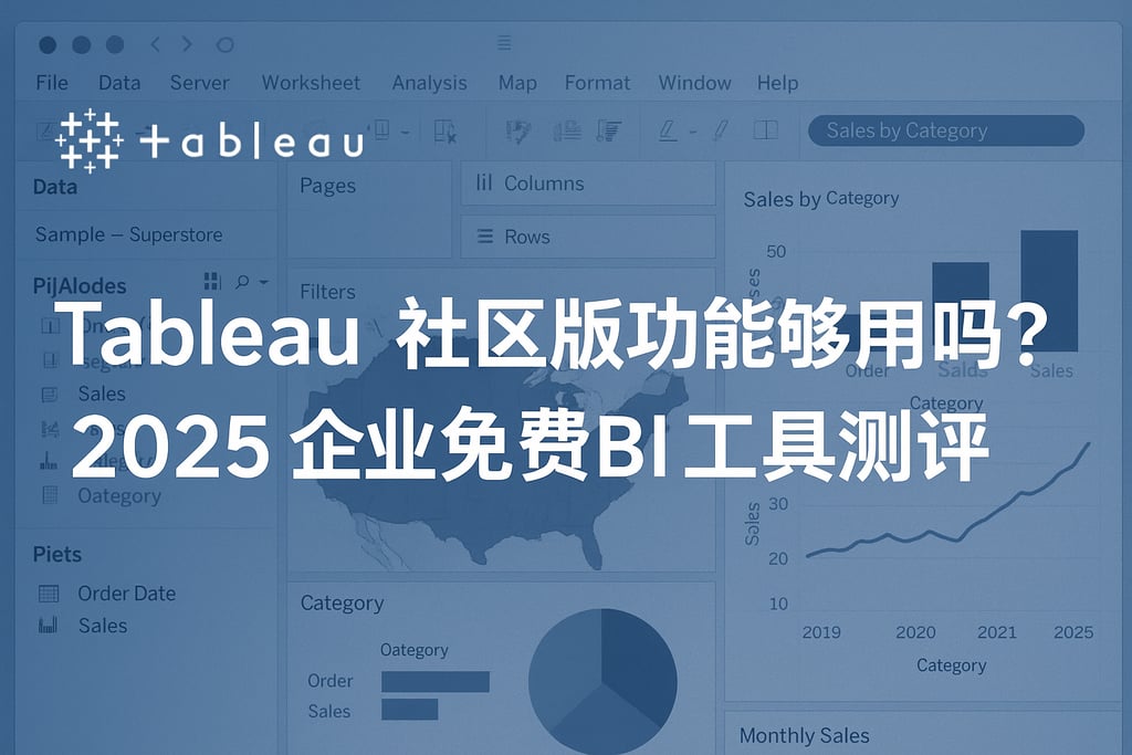 Tableau社区版功能够用吗？2025企业免费BI工具测评