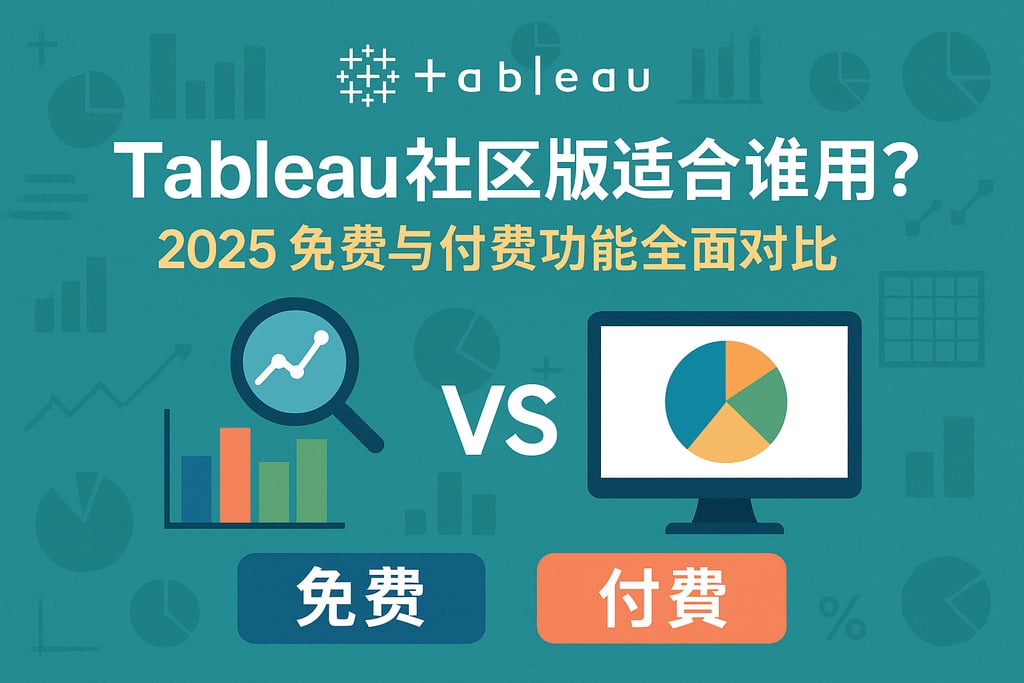 Tableau社区版适合谁用？2025免费与付费功能全面对比