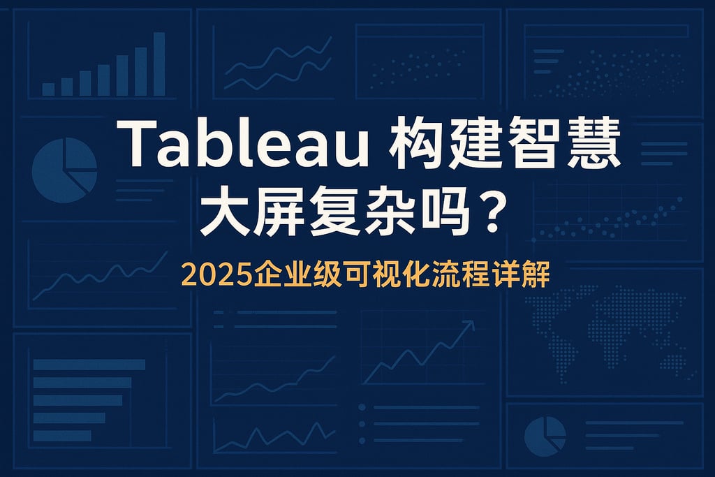 tableau构建智慧大屏复杂吗？2025企业级可视化流程详解