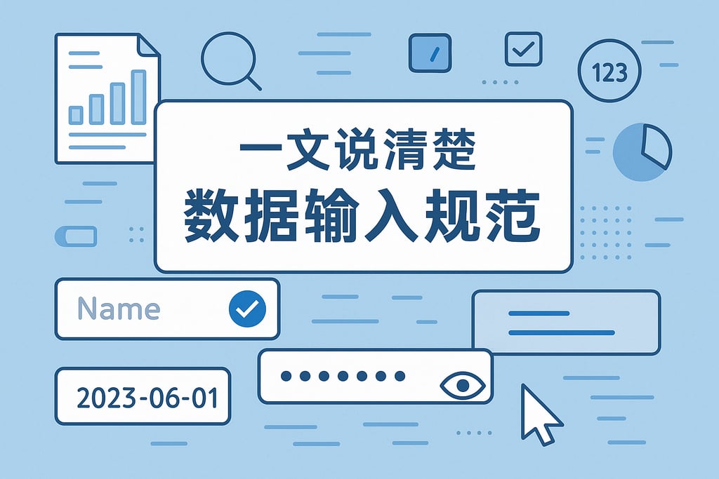 一文说清楚数据输入规范